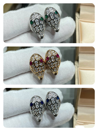 [CharmAmor]SERPENT DIAMOND STUD EARRINGS