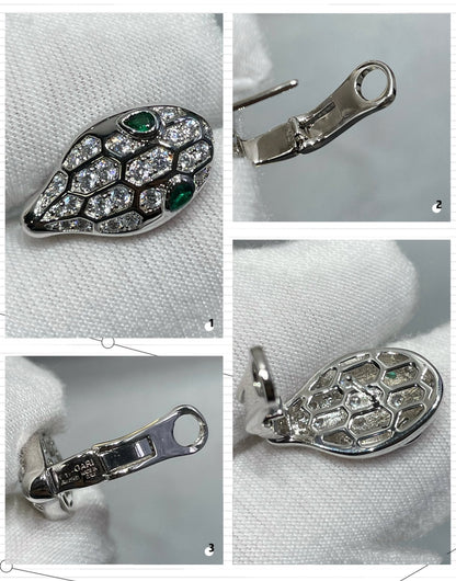 [CharmAmor]SERPENT DIAMOND STUD EARRINGS