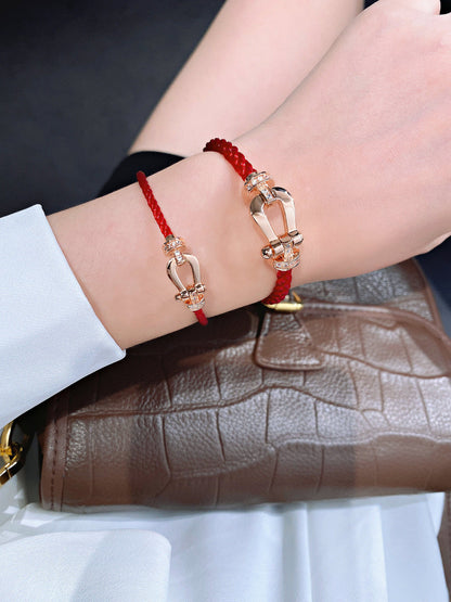 [CharmAmor]FORCE 10 HALF DIAMOND PINK GOLD RED CORDERI LARGE AND MEDIUM MODEL