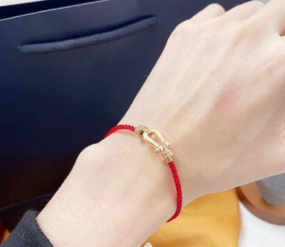 [CharmAmor]FORCE 10 HALF DIAMOND PINK GOLD RED CORDERI LARGE AND MEDIUM MODEL
