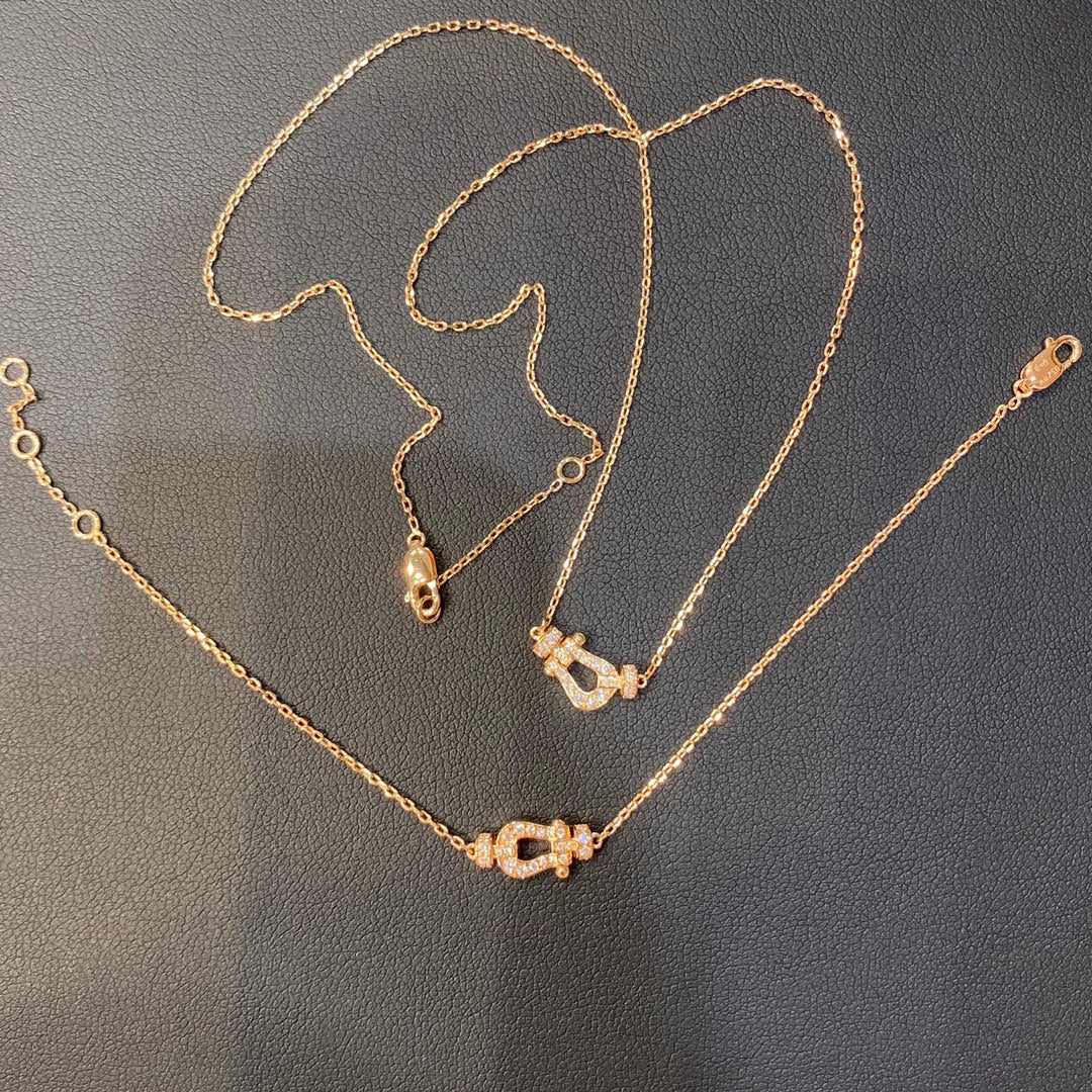 [CharmAmor]FORCE 10 DIAMOND PINK GOLD NECKLACE MINI MODEL