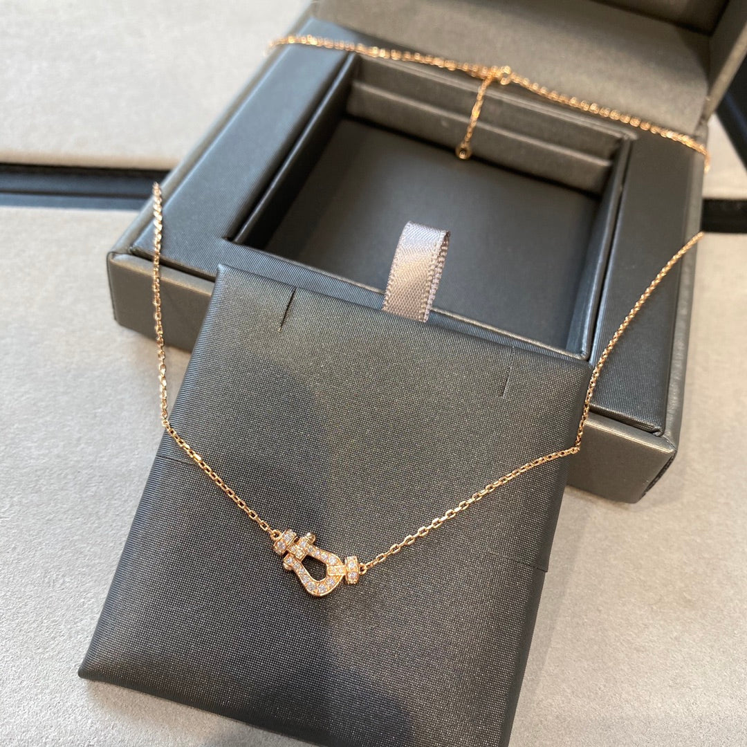 [CharmAmor]FORCE 10 DIAMOND PINK GOLD NECKLACE MINI MODEL