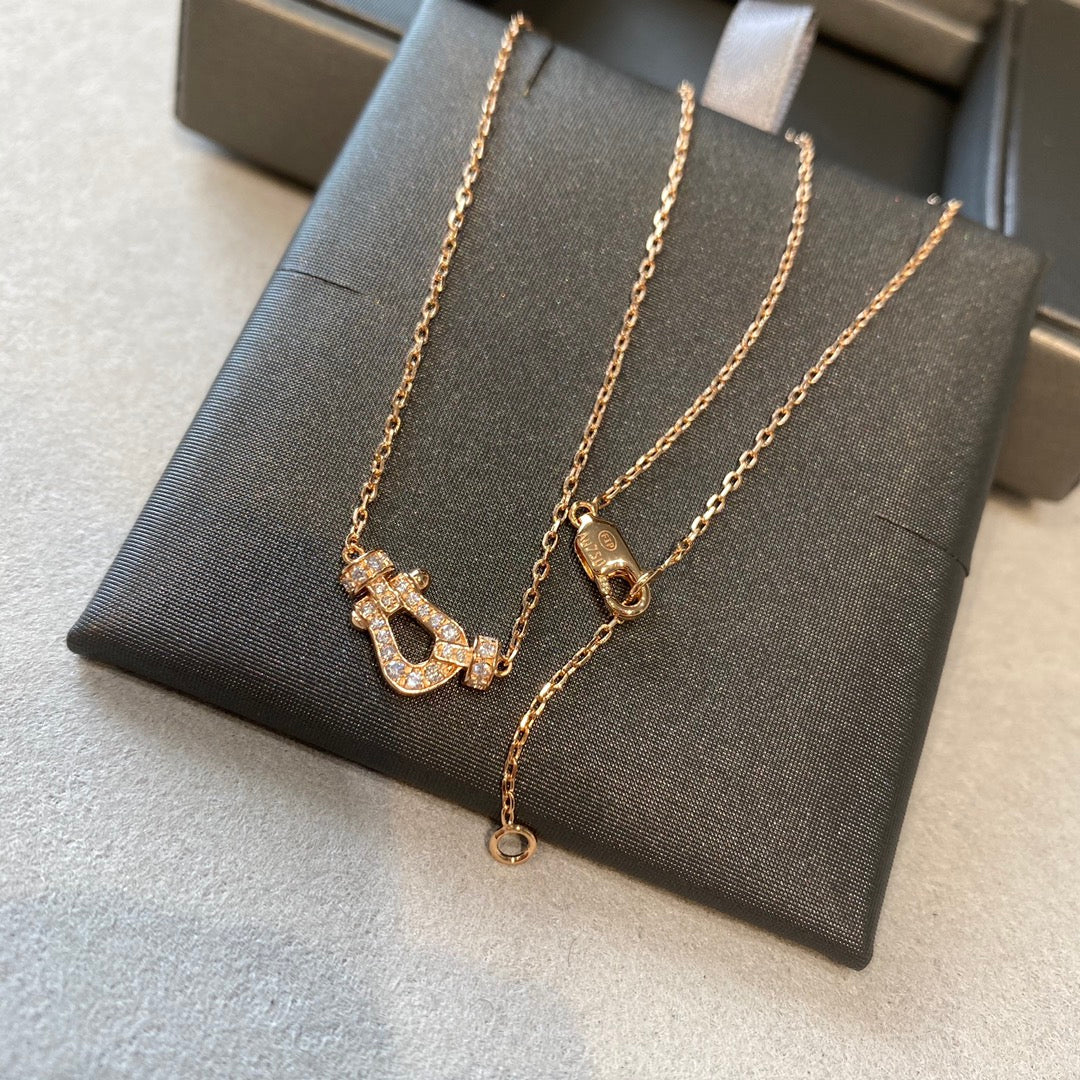 [CharmAmor]FORCE 10 DIAMOND PINK GOLD NECKLACE MINI MODEL