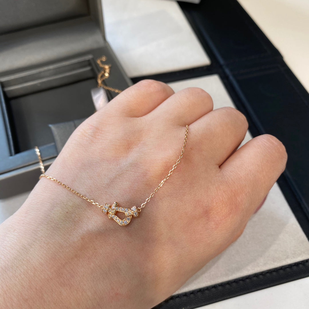 [CharmAmor]FORCE 10 DIAMOND PINK GOLD NECKLACE MINI MODEL