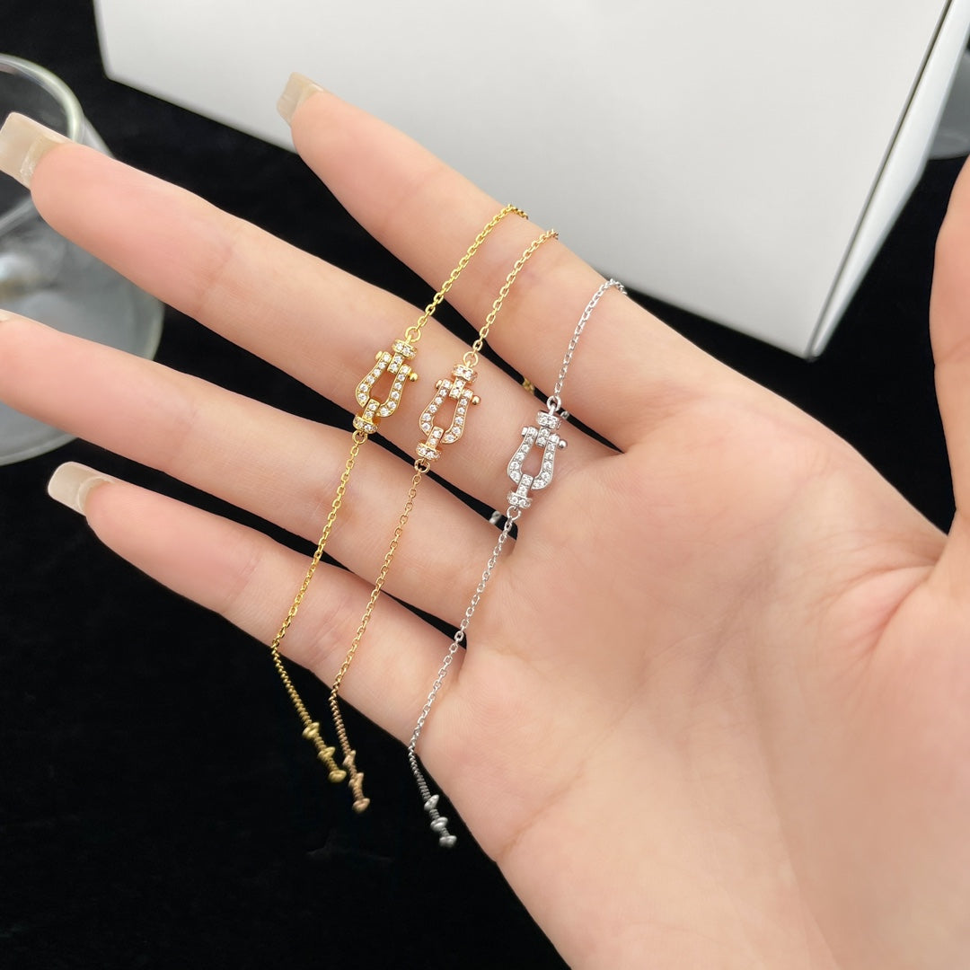 [CharmAmor]FORCE 10 FULL DIAMOND BUCKLE CHAIN LINK MINI MODEL