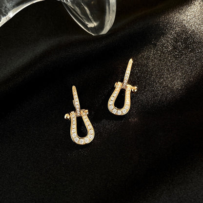 [CharmAmor]FORCE 10 FULL DIAMOND DROP EARRINGS MEDIUM MODEL