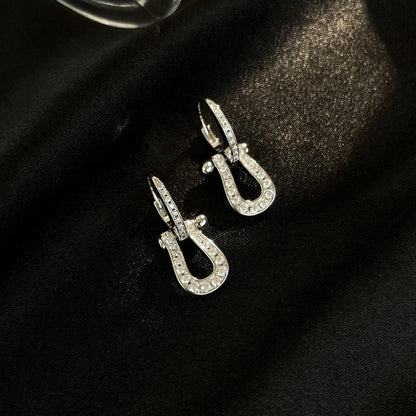 [CharmAmor]FORCE 10 FULL DIAMOND DROP EARRINGS MEDIUM MODEL