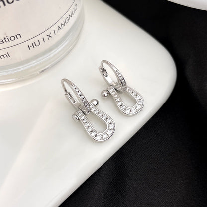 [CharmAmor]FORCE 10 FULL DIAMOND DROP EARRINGS MEDIUM MODEL