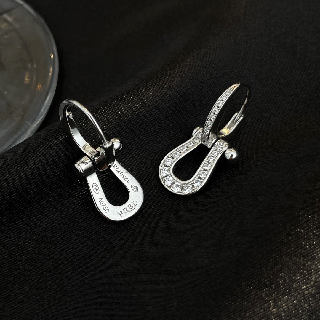 [CharmAmor]FORCE 10 FULL DIAMOND DROP EARRINGS MEDIUM MODEL