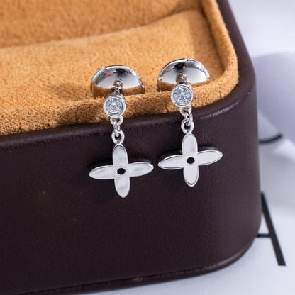 [CharmAmor]VIDYLLE SILVER DIAMOND MINI DROP EARRINGS
