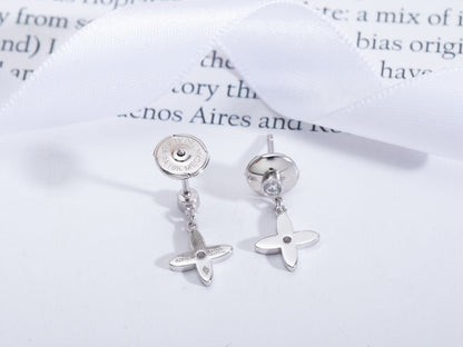 [CharmAmor]VIDYLLE SILVER DIAMOND MINI DROP EARRINGS