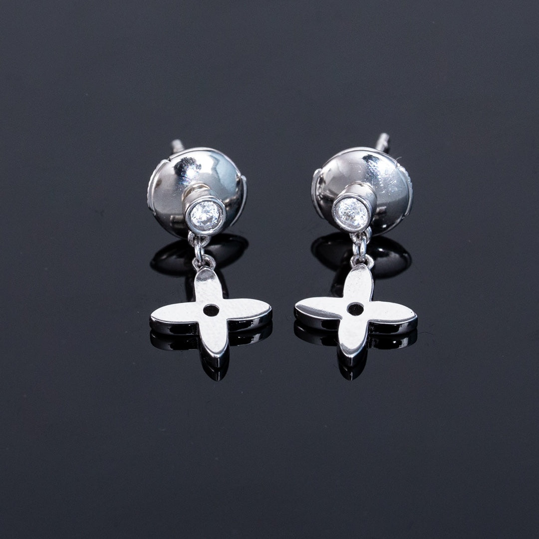 [CharmAmor]VIDYLLE SILVER DIAMOND MINI DROP EARRINGS
