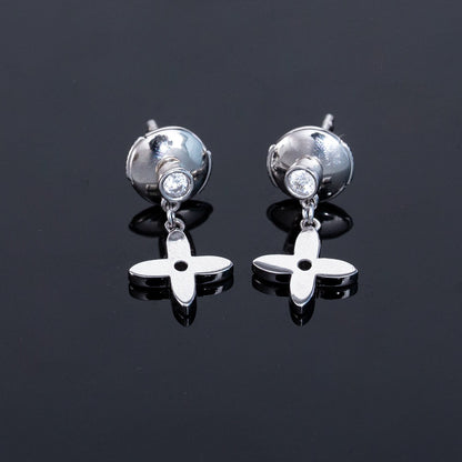 [CharmAmor]VIDYLLE SILVER DIAMOND MINI DROP EARRINGS