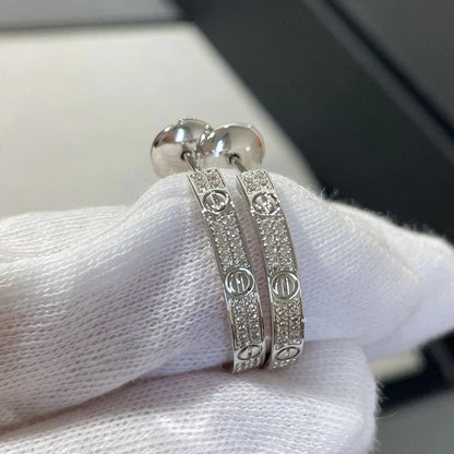 [CharmAmor]LOVE EARRINGS 3.6MM DIAMOND PAVED