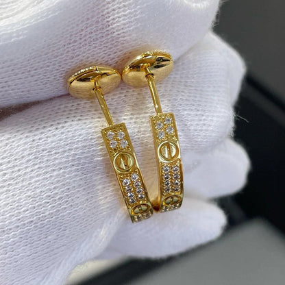 [CharmAmor]LOVE EARRINGS 3.6MM DIAMOND PAVED