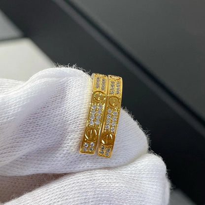 [CharmAmor]LOVE EARRINGS 3.6MM DIAMOND PAVED