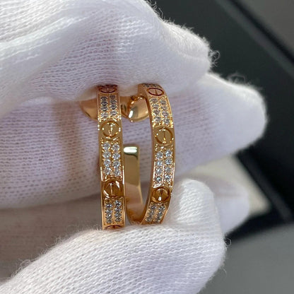 [CharmAmor]LOVE EARRINGS 3.6MM DIAMOND PAVED