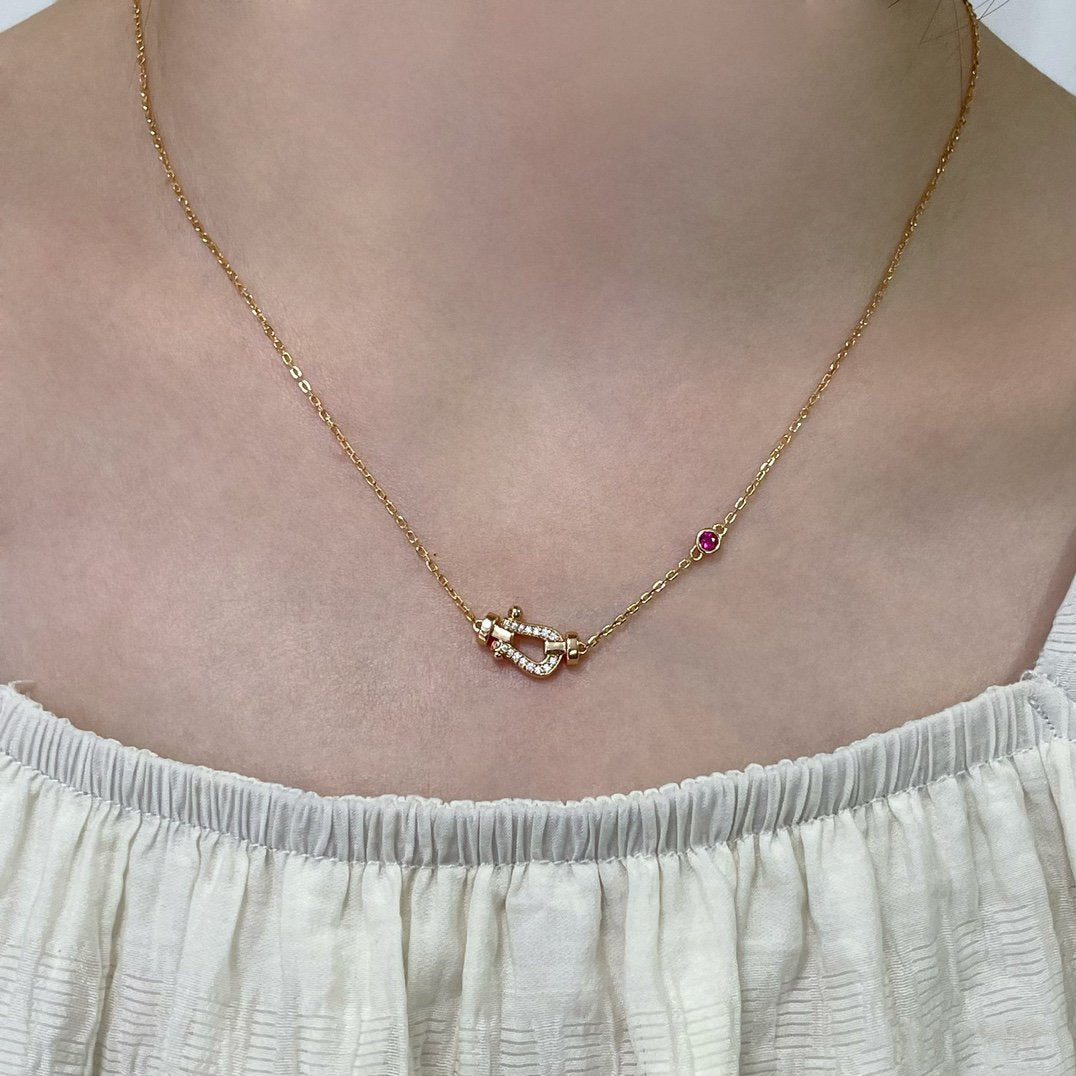 [CharmAmor]FORCE 10 DIAMOND PINK GOLD NECKLACE