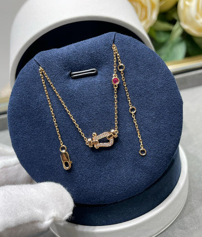 [CharmAmor]FORCE 10 DIAMOND PINK GOLD NECKLACE