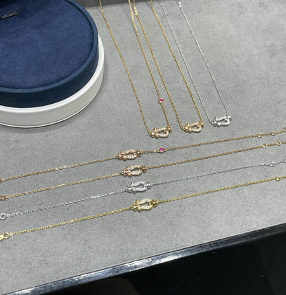 [CharmAmor]FORCE 10 DIAMOND PINK GOLD NECKLACE