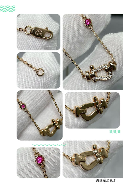 [CharmAmor]FORCE 10 DIAMOND PINK GOLD NECKLACE
