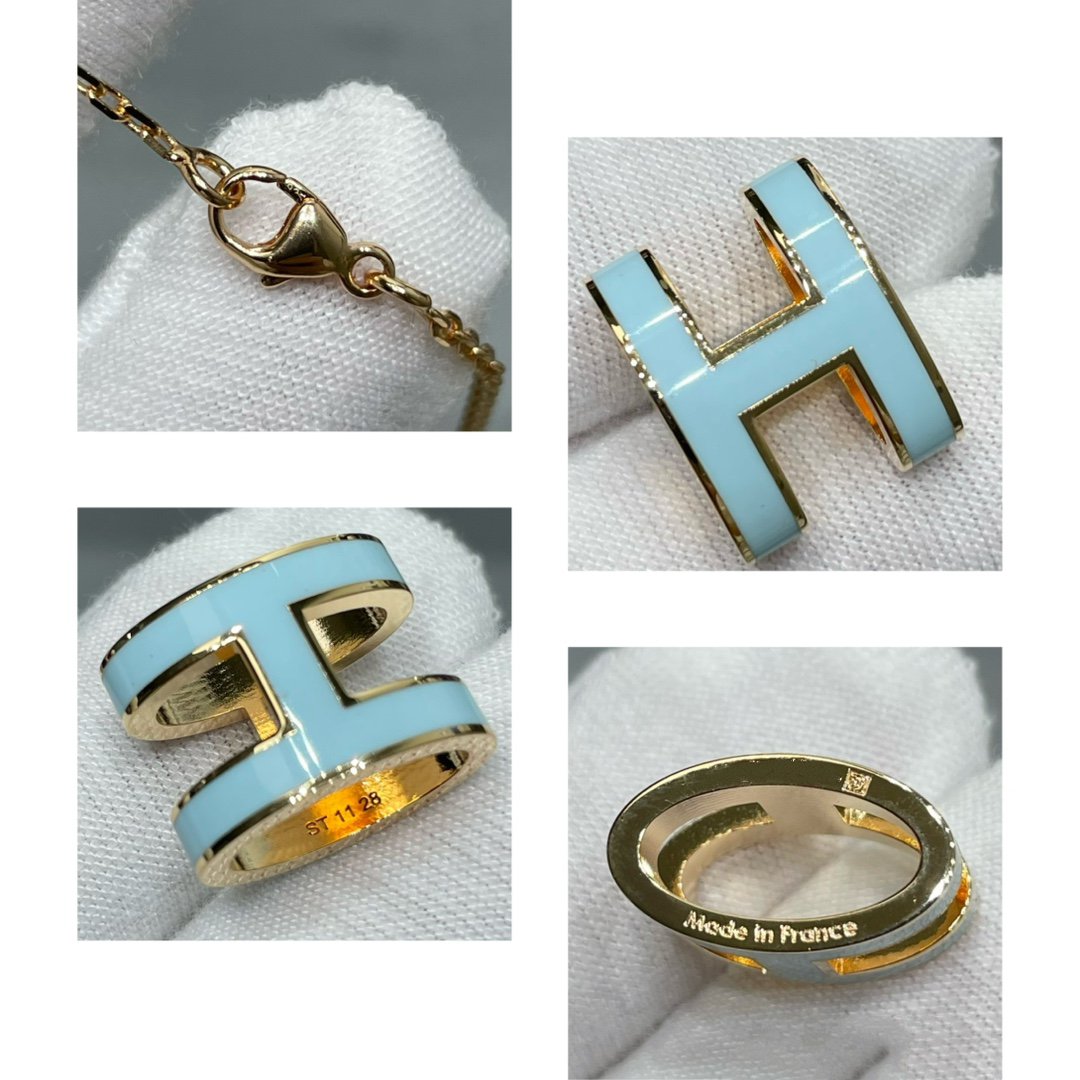 [CharmAmor]POP H SKY BLUE NECKLACE