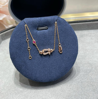 [CharmAmor]FORCE 10 DIAMOND CHAIN LINK PINK GOLD BRACELET
