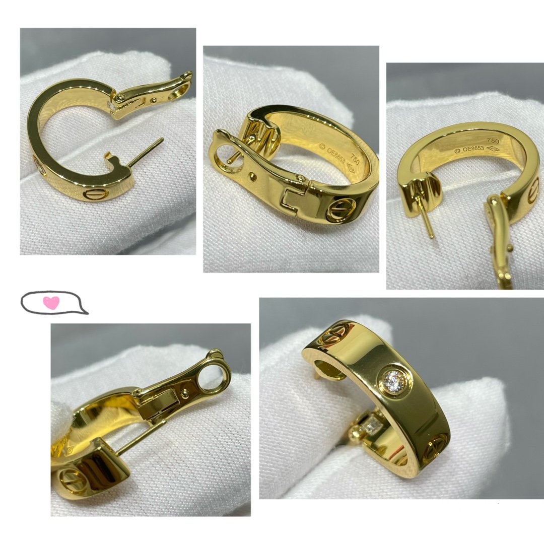 [CharmAmor]LOVE 5.5MM 1 DIAMOND EARRINGS
