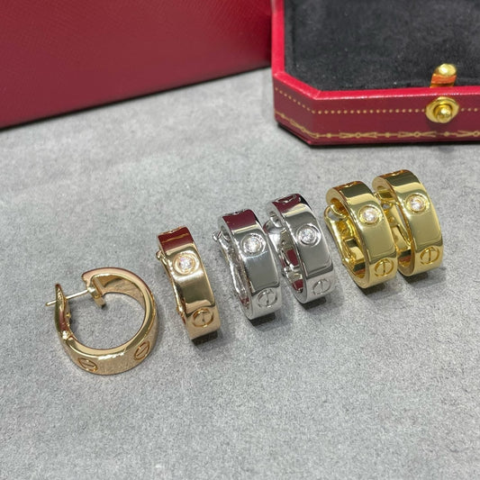 [CharmAmor]LOVE 5.5MM 1 DIAMOND EARRINGS