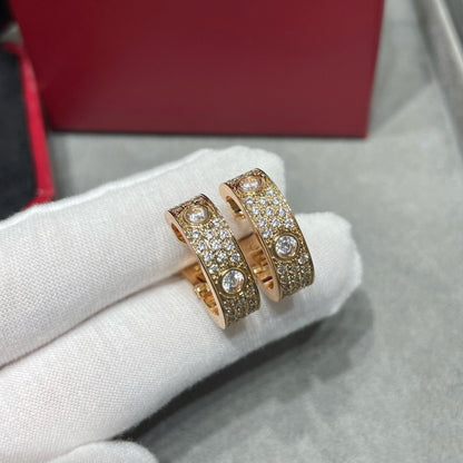 [CharmAmor]LOVE 5.5MM DIAMOND PAVED EARRINGS