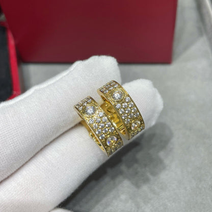 [CharmAmor]LOVE 5.5MM DIAMOND PAVED EARRINGS