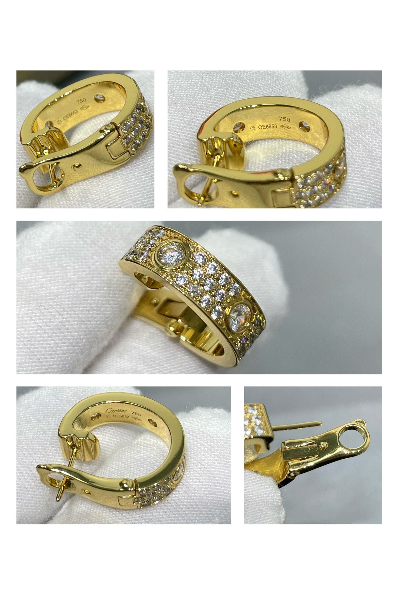 [CharmAmor]LOVE 5.5MM DIAMOND PAVED EARRINGS
