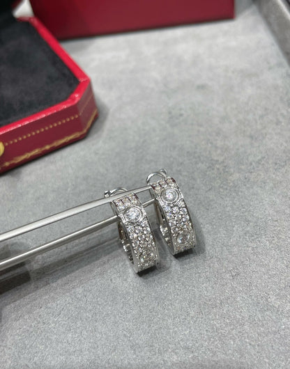 [CharmAmor]LOVE 5.5MM DIAMOND PAVED EARRINGS