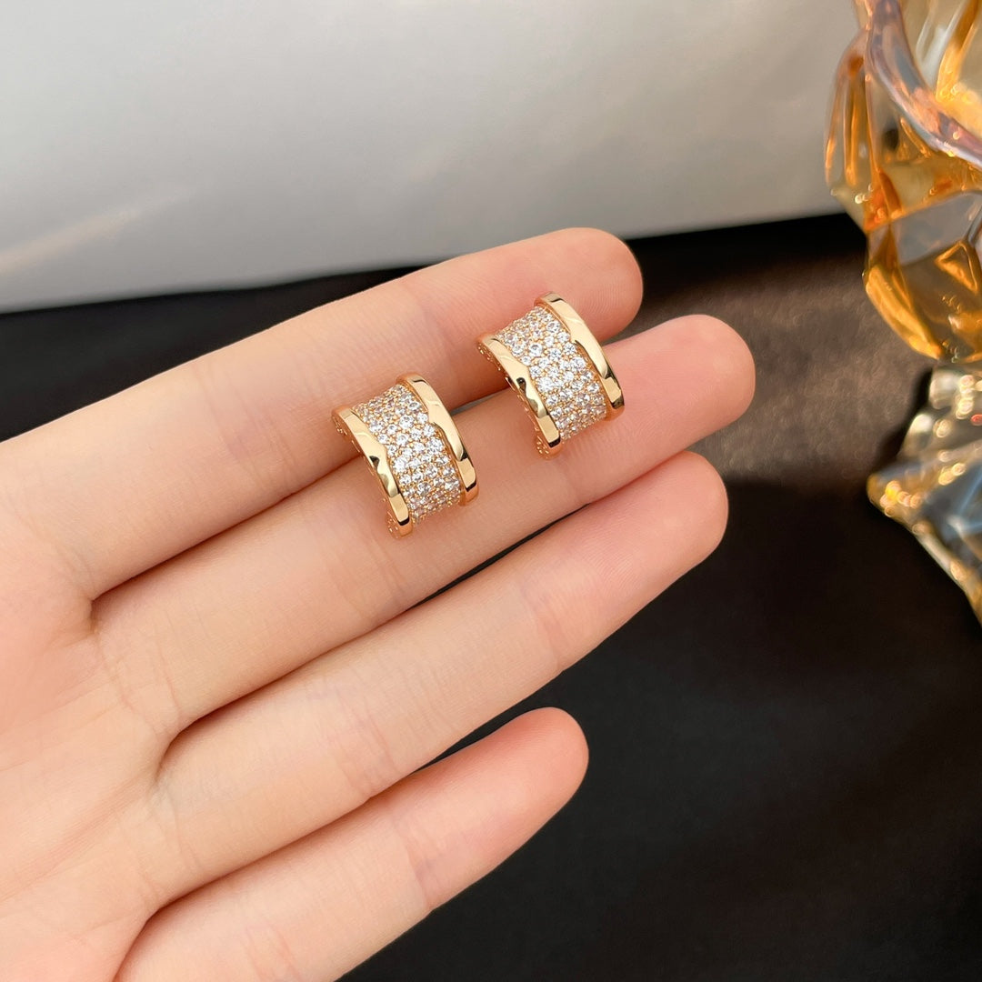[CharmAmor]ZERO 1 DIAMOND PAVED EARRINGS