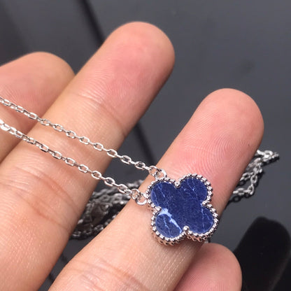 [CharmAmor]CLOVER PIETERSITE SILVER LONG NECKLACE