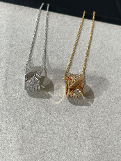 [CharmAmor]LIENS EVIDENCE DIAMOND PAVED NECKLACE