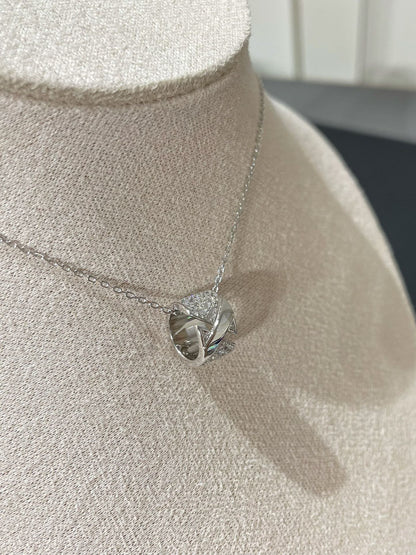 [CharmAmor]LIENS EVIDENCE DIAMOND PAVED NECKLACE