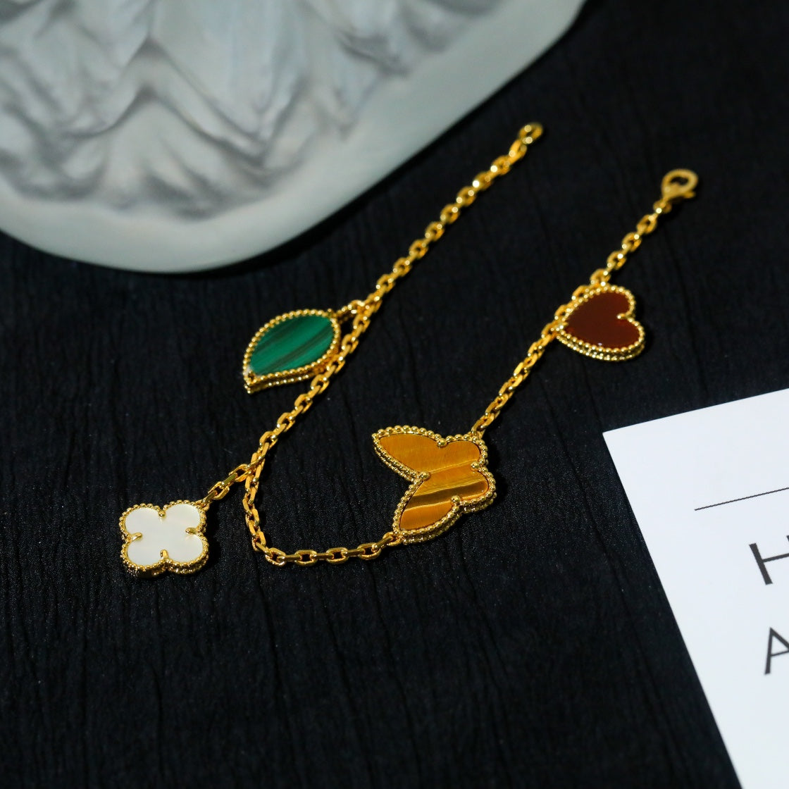 [CharmAmor]LUCKY SPRING 5 MOTIF GOLD BRACELET