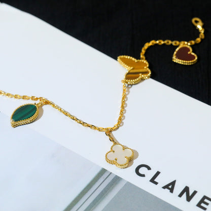 [CharmAmor]LUCKY SPRING 5 MOTIF GOLD BRACELET