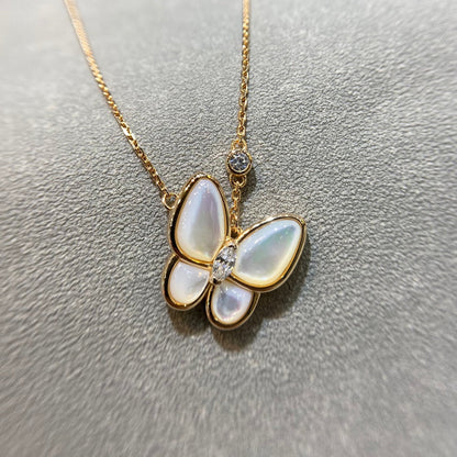 [CharmAmor]BUTTERFLY MOP DIAMOND NECKLACE
