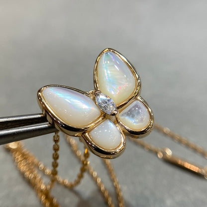 [CharmAmor]BUTTERFLY MOP DIAMOND NECKLACE