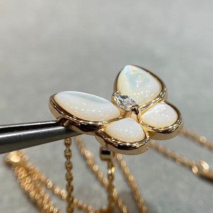 [CharmAmor]BUTTERFLY MOP DIAMOND NECKLACE