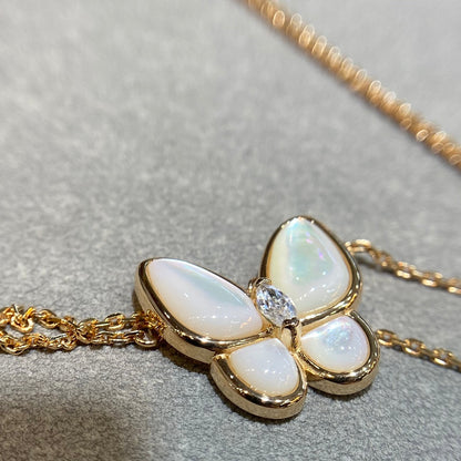 [CharmAmor]BUTTERFLY MOP DIAMOND NECKLACE