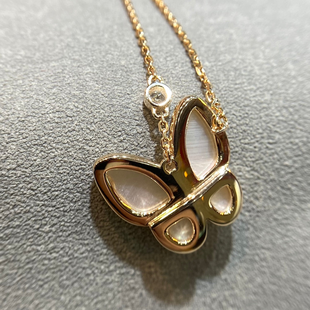 [CharmAmor]BUTTERFLY MOP DIAMOND NECKLACE