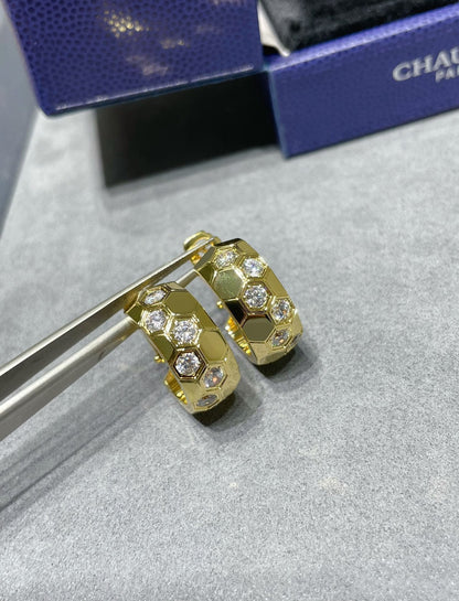 [CharmAmor]BEE LOVE DIAMOND HOOP EARRINGS