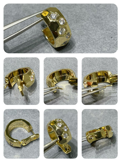 [CharmAmor]BEE LOVE DIAMOND HOOP EARRINGS