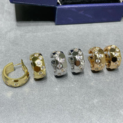 [CharmAmor]BEE LOVE DIAMOND HOOP EARRINGS