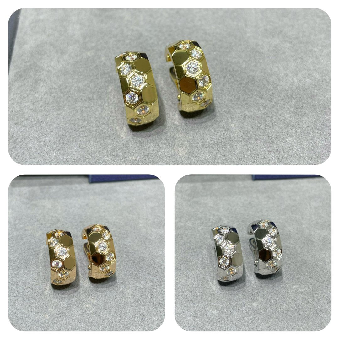 [CharmAmor]BEE LOVE DIAMOND HOOP EARRINGS