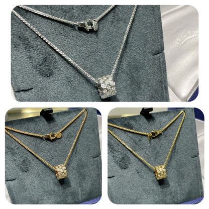 [CharmAmor]BEE LOVE DIAMOND PAVED 3 ROW NECKLACE