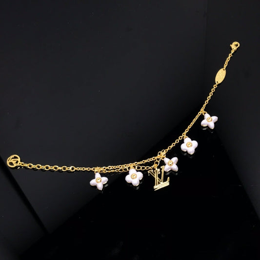 [CharmAmor]LOGO 6 MOTIF STAR AND SUN GOLD BRACELET